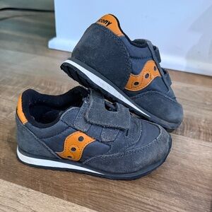 Saucony Kids Sneakers - Charcoal and Tangerine